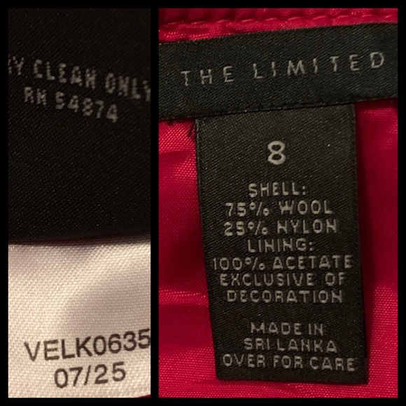 The Limited Red Wool Wrap Skirt Size 8 - Picture 8 of 8